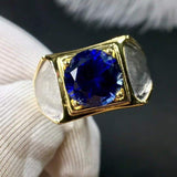 Fine Handworked Blue Sapphire Jewelry Ring in 925 Sterling Silver  - ringsuniverse