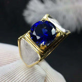 Fine Handworked Blue Sapphire Jewelry Ring in 925 Sterling Silver  - ringsuniverse