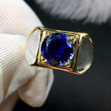 Fine Handworked Blue Sapphire Jewelry Ring in 925 Sterling Silver  - ringsuniverse