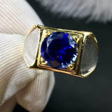Fine Handworked Blue Sapphire Jewelry Ring in 925 Sterling Silver  - ringsuniverse