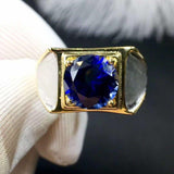Fine Handworked Blue Sapphire Jewelry Ring in 925 Sterling Silver  - ringsuniverse