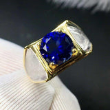 Fine Handworked Blue Sapphire Jewelry Ring in 925 Sterling Silver  - ringsuniverse