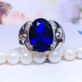 Impressive 3+Carat Big Royal Blue Sapphire Gemstone Ring