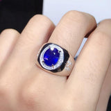 Gorgeous 4 Carat Natural Sapphire Men's ring - Best Seller - ringsuniverse