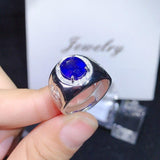 Gorgeous 4 Carat Natural Sapphire Men's ring - Best Seller - ringsuniverse