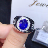 Gorgeous 4 Carat Natural Sapphire Men's ring - Best Seller - ringsuniverse