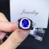 Gorgeous 4 Carat Natural Sapphire Men's ring - Best Seller - ringsuniverse