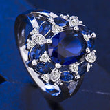 Luxury  Designer Lab Created Ruby Sapphire Rings - Rings Universe