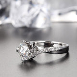 Luxury Round Lab Diamond Wedding Engagement Ring - Rings Universe