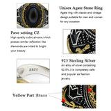 Natural Agate Evil Eyes Gemstone Sword Ring - Rings Universe