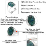 Silver Ring with Natural Phoenix Stone Elegant Ring - Rings Universe