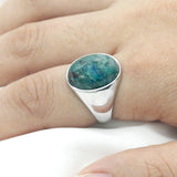 Silver Ring with Natural Phoenix Stone Elegant Ring - Rings Universe