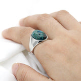 Silver Ring with Natural Phoenix Stone Elegant Ring - Rings Universe