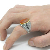 Ocean Onyx Stone Transparent CZ Crystals Ring - Rings Universe