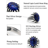 Handmade Silver Lapis Lazuli Ring - Rings Universe