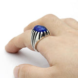Handmade Silver Lapis Lazuli Ring - Rings Universe