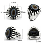 Natural Agate Evil Eye Gemstone Aqeeq Ring - Rings Universe