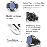 Silver Natural Agate Black CZ Crystals Sword Ring - Rings Universe