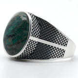 Silver Natural Phoenix Stone Vintage Ring - Rings Universe