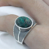Silver Natural Phoenix Stone Vintage Ring - Rings Universe