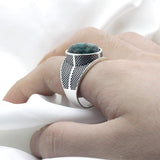 Silver Natural Phoenix Stone Vintage Ring - Rings Universe