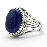Vintage Royal Blue Lapis Lazuli Silver Ring