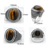 Tiger Eye Stone Charismatic Vintage Ring - Rings Universe