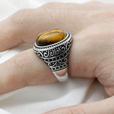 Tiger Eye Stone Charismatic Vintage Ring - Rings Universe