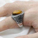 Tiger Eye Stone Charismatic Vintage Ring - Rings Universe