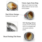 Natural Onyx Oval Honey Color Gemstone Male Ring - ringsuniverse