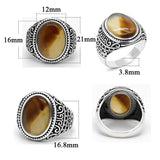 Natural Onyx Oval Honey Color Gemstone Male Ring - ringsuniverse
