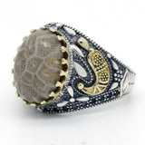 New Handmade Sterling Silver Indian Agate ring - ringsuniverse