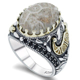 New Handmade Sterling Silver Indian Agate ring - ringsuniverse
