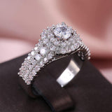 New Arrival Luxury Round Silver AAA CZ Diamonds Ring - ringsuniverse
