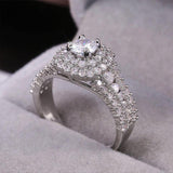 New Arrival Luxury Round Silver AAA CZ Diamonds Ring - ringsuniverse