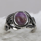 Vintage Amethyst Round Natural Gemstone Fine Ring