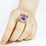 Silver Top Quality Rainbow Fire Mystic Topaz Gemstone Ring - Rings Universe