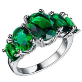 Best Seller, Classic Charming Silver Lab Created Gemstones Ring - ringsuniverse