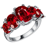 Best Seller, Classic Charming Silver Lab Created Gemstones Ring - ringsuniverse