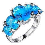 Best Seller, Classic Charming Silver Lab Created Gemstones Ring - ringsuniverse