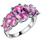 Best Seller, Classic Charming Silver Lab Created Gemstones Ring - ringsuniverse