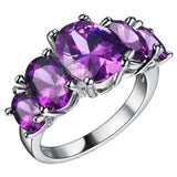 Best Seller, Classic Charming Silver Lab Created Gemstones Ring - ringsuniverse