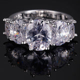Best Seller, Classic Charming Silver Lab Created Gemstones Ring - ringsuniverse