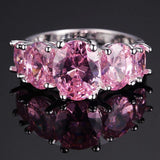 Best Seller, Classic Charming Silver Lab Created Gemstones Ring - ringsuniverse