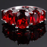 Best Seller, Classic Charming Silver Lab Created Gemstones Ring - ringsuniverse