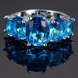 Best Seller, Classic Charming Silver Lab Created Gemstones Ring - ringsuniverse