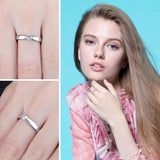 Pretty Sterling Silver Solitaire AAA CZ Diamond Ring - ringsuniverse