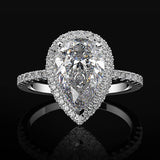 Luxury 3 Carat Moissanite Diamond Wedding Engagement Ring Set - Rings Universe