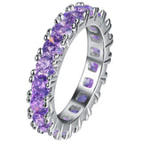 Delicate Jewelry Amethyst Powder Crystal Zircon Rings - Rings Universe