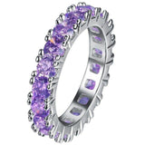Delicate Jewelry Amethyst Powder Crystal Zircon Rings - Rings Universe